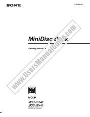 View MDS-JE640 pdf Primary User Manual