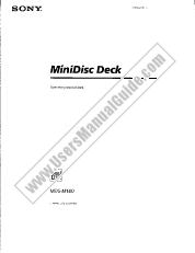 Voir MDS-M100 pdf Manuel de l'utilisateur principal