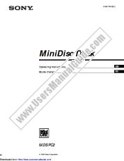Ver MDS-PC2 pdf Manual de usuario principal