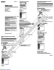 Voir MEX-1GP pdf Mode d'emploi pour Software EzRecover (anglais / espagnol / français)