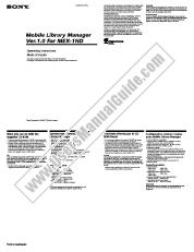 Voir MEX-1HD pdf Mobiles Instructions de bibliothèque Manager v1.0