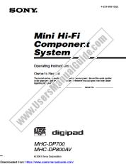 Ansicht MHC-DP700 pdf Primäres Benutzerhandbuch