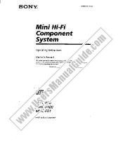 Ver MHC-F100 pdf Manual de usuario principal