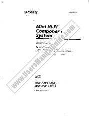 View MHC-RX55 pdf Primary User Manual