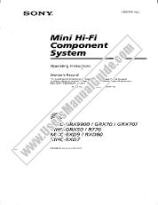 View MHC-RXD9 pdf Operating Instructions  (primary manual)