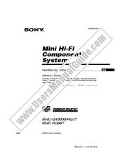 View MHC-GX8000 pdf Operating Instructions  (primary manual)