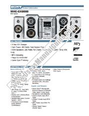 Ver MHC-GX8000 pdf Especificaciones de comercialización
