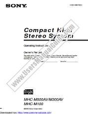 Ansicht MHC-M300AV pdf Betriebsanleitung (primäres Handbuch)