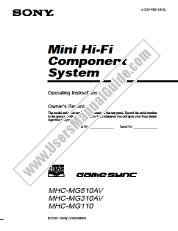 Ansicht MHC-MG510AV pdf Betriebsanleitung (primäres Handbuch)