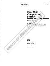 Voir MHC-RXD2 pdf Mode d'emploi