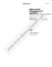 Ansicht MHC-RXD7AV pdf Betriebsanleitung (primäres Handbuch)