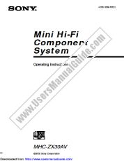 Ansicht MHC-ZX30AV pdf Primäres Benutzerhandbuch