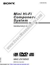 Ver MHC-ZX70DVD pdf Instrucciones de funcionamiento (manual principal)