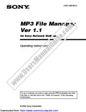 Voir NW-E95 pdf MP3 File Manager v1.1