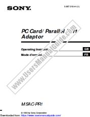 Ver MSAC-PR1 pdf Manual de usuario principal