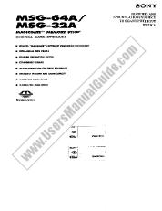Vezi MSG-64A pdf Specificațiile de marketing