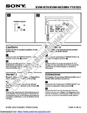 Vezi XVM-R70 pdf Accesoriu poziție precauție