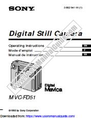 Visualizza MVC-FD51 pdf Manuale di istruzioni (inglese, spagnolo, francese)