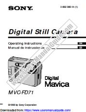 Voir MVC-FD71 pdf Manual de instrucciones