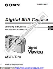 Visualizza MVC-FD73 pdf Istruzioni per l'uso (manuale principale)