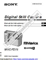 Ver MVC-FD75 pdf Manual de instrucciones (Español y Portugués)