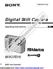 Ansicht MVC-FD75 pdf Betriebsanleitung (primäres Handbuch)