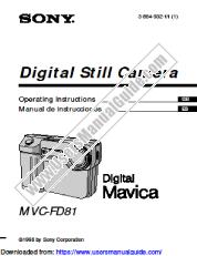 Ansicht MVC-FD81 pdf Bedienungsanleitung (Englisch, Spanisch)