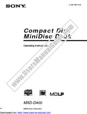 Voir MXD-D400 pdf Mode d'emploi (manuel primaire)