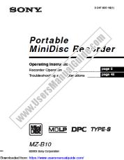 Ver MZ-B10 pdf Instrucciones de funcionamiento (manual principal)