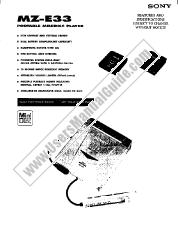 Ver MZ-E33 pdf Especificaciones de comercialización