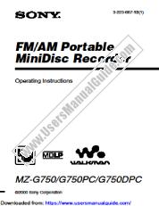 Vezi MZ-G750 pdf Instrucțiuni de operare