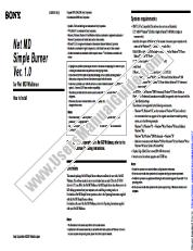 View MZ-NF810CK pdf Simple Burner V1.0 Install Instructions