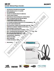 View MZ-N1 pdf Marketing Specifications