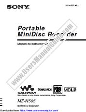 Voir MZ-N505 pdf Manual de instrucciones