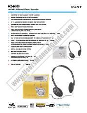 Ver MZ-N505 pdf Especificaciones de comercialización