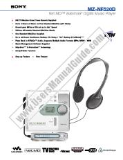 Ver MZ-NF520D pdf Especificaciones de comercialización
