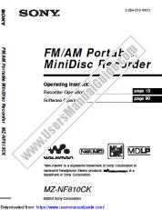 View MZ-NF810CK pdf Operating Instructions