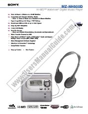 Ver MZ-NH600D pdf Especificaciones de comercialización
