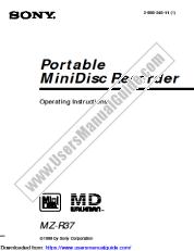 Vezi MZ-R37 pdf Instrucțiuni de operare