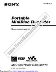 View MZ-R500 pdf Operating Instructions