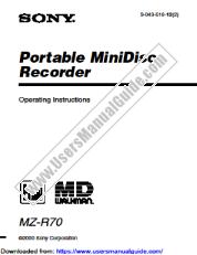 Ansicht MZ-R70 pdf Bedienungsanleitung