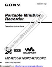 Voir MZ-R700 pdf Mode d'emploi