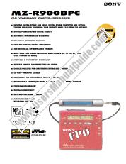 Ver MZ-R900 pdf Especificaciones de comercialización
