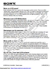 Vezi NV-U70 pdf Notă pe panoul LCD
