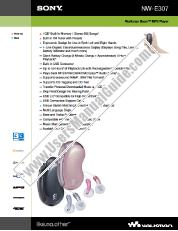 Ver NW-E307 pdf Especificaciones de comercialización