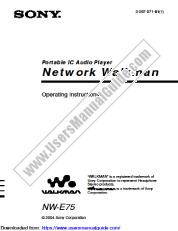 Vezi NW-E75 pdf Instrucțiuni de operare