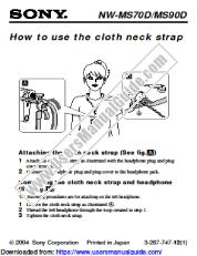 Ansicht NW-MS70D pdf Hinweis zur Verwendung des Tuches Neck Strap