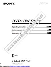 View PCGA-DDRW1 pdf Operating Instructions