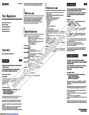 Voir PCGA-PRFX1 pdf Mode d'emploi
