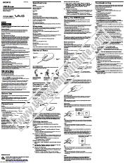 Ver PCGA-UMS3 pdf Instrucciones de funcionamiento (inglés / Le Francaise)